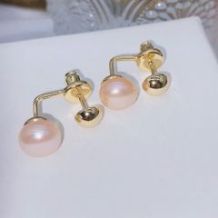 Bông Tai Ngọc Trai Tự Nhiên Kim Bạc s925 Dáng U Tách Rời MADAME HIEN PEARLS Unisex Nam Nữ BTN150