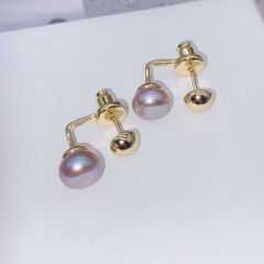 Bông Tai Ngọc Trai Tự Nhiên Kim Bạc s925 Dáng U Tách Rời MADAME HIEN PEARLS Unisex Nam Nữ BTN150