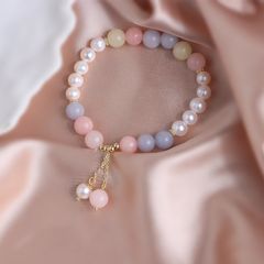 Vòng Tay Ngọc Trai Tự Nhiên Phối Đá Tự Nhiên Sắc Màu Nhí Nhảnh MADAME HIEN PEARLS Quà Tặng Cho Con Gái Yêu VTT040