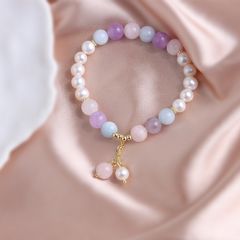 Vòng Tay Ngọc Trai Tự Nhiên Phối Đá Tự Nhiên Sắc Màu Nhí Nhảnh MADAME HIEN PEARLS Quà Tặng Cho Con Gái Yêu VTT040