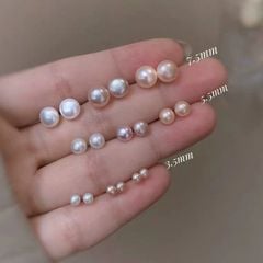 Bông tai Nụ Ngọc Trai Chuôi Bạc Ý s925 Madame Hien Pearls Thời trang tối giản BTN0BD056