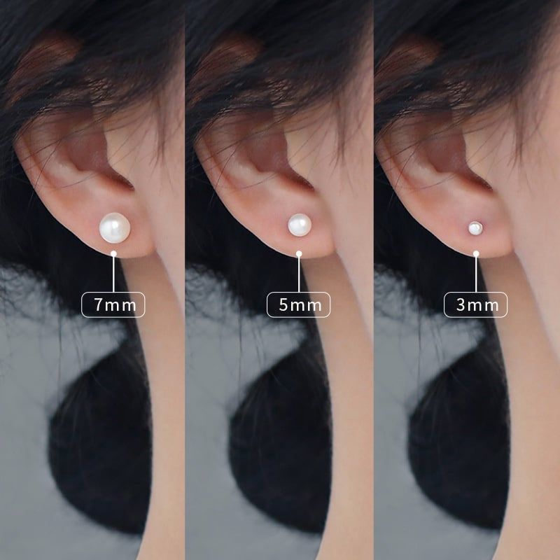 Bông tai Nụ Ngọc Trai Chuôi Bạc Ý s925 Madame Hien Pearls Thời trang tối giản BTN0BD056