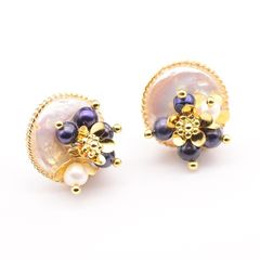 Bông tai ngọc trai Sang Trọng phong cách Baroque Pháp Madame Hien Pearls BTB022