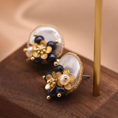 Bông tai ngọc trai Sang Trọng phong cách Baroque Pháp Madame Hien Pearls BTB022