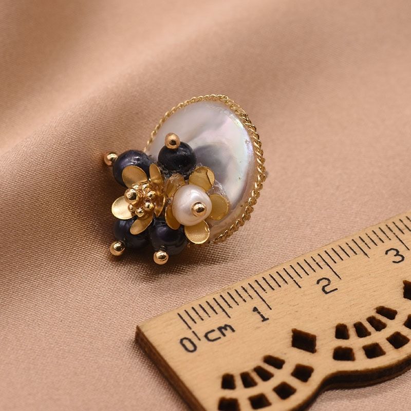 Bông tai ngọc trai Sang Trọng phong cách Baroque Pháp Madame Hien Pearls BTB022