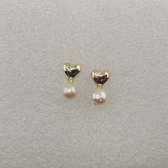 Bông Tai Ngọc Trai Tự Nhiên Khung Hình Trái Tim Tình Yêu Đáng Yêu Cho Nữ BTN046