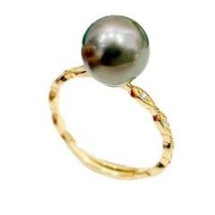 Nhẫn Ngọc Trai Tự Nhiên Hạt Đen Kiểu Dáng Tối Giản MADAME HIEN PEARLS Cho Nữ NN137