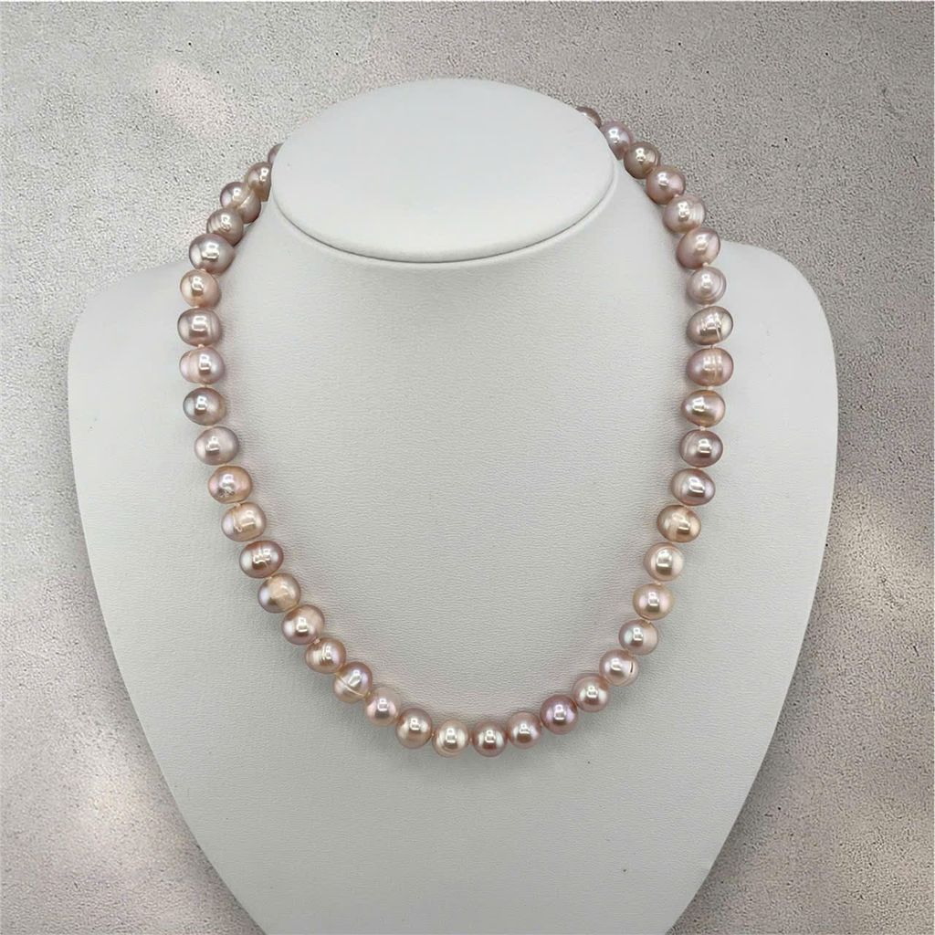 Vòng Cổ Dây Chuyền Điểm Hạt Ngọc Trai Tự Nhiên 9-10mm Khoá Yên Ngựa MADAME HIEN PEARLS Cho Nữ CT068