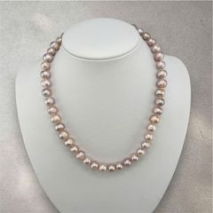 Vòng Cổ Dây Chuyền Điểm Hạt Ngọc Trai Tự Nhiên 9-10mm Khoá Yên Ngựa MADAME HIEN PEARLS Cho Nữ CT068