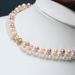 Vòng Cổ Ngọc Trai 3 Lớp MADAME HIEN PEARLS Thời Trang Nữ Sang Trọng CT037