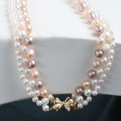Vòng Cổ Ngọc Trai 3 Lớp MADAME HIEN PEARLS Thời Trang Nữ Sang Trọng CT037