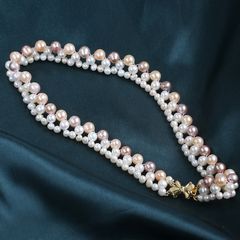 Vòng Cổ Ngọc Trai 3 Lớp MADAME HIEN PEARLS Thời Trang Nữ Sang Trọng CT037