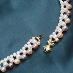 Vòng Cổ Ngọc Trai 3 Lớp MADAME HIEN PEARLS Thời Trang Nữ Sang Trọng CT037