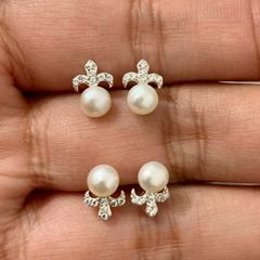 Bông Đẩy Bạc Ta Ngọc Trai Nhí Tự Nhiên BD356 MADAME HIEN PEARLS Cho Nữ BTBTN007