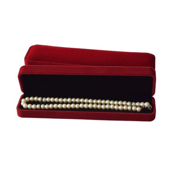 Hộp đựng bộ trang sức bằng nhung MADAME HIEN PEARLS 5,5cm x 22cm x 3cm sang trọng làm quà tặng PKG027