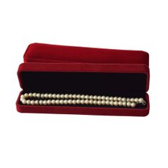 Hộp đựng bộ trang sức bằng nhung MADAME HIEN PEARLS 5,5cm x 22cm x 3cm sang trọng làm quà tặng PKG027