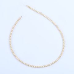Vòng Cổ Ngọc Trai Akoya 4-4,5mm Vàng Tự Nhiên Khoá Tua Rua Dài Đính Hạt Ngọc Trai Nhỏ Xinh MADAME HIEN PEARLS Cho Nữ CT070