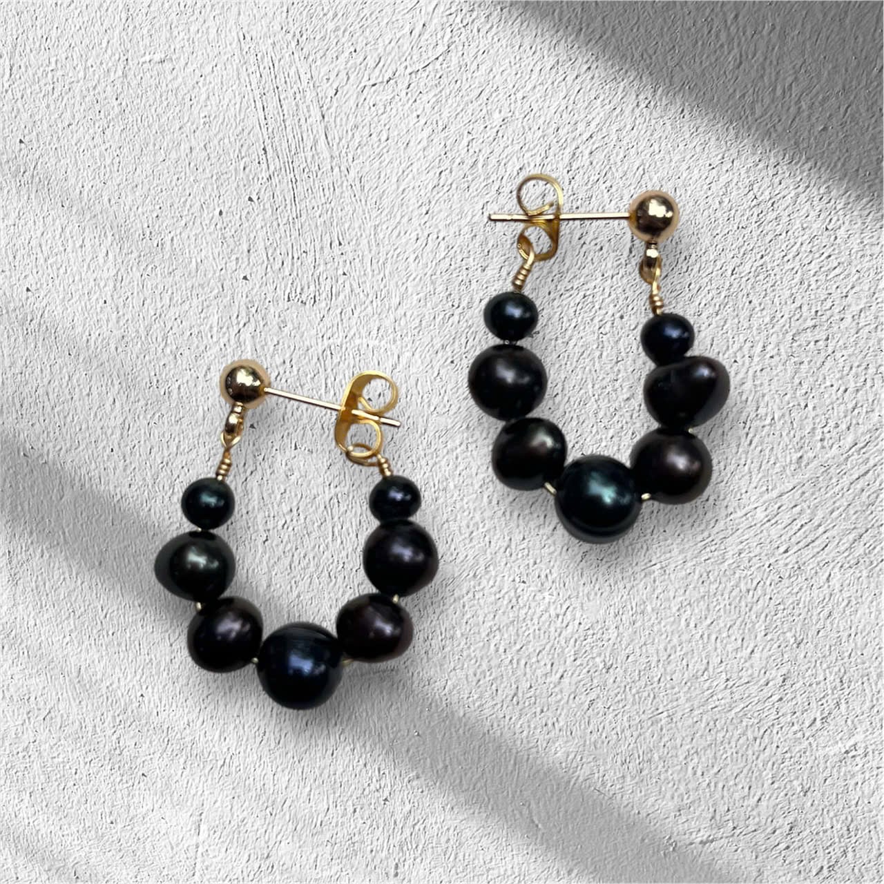 Khuyên Tai Tròn Tua Rua Bông Tai Ngọc Trai Đen Tự Nhiên Thời Trang Châu Âu Đơn Giản Cho Nữ BTT008D