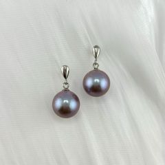 Bông Tai Bạc s925 Tua Rua Giọt Nước Nhỏ Đính Ngọc Trai 10-11 mm AAA Tối Giản Tròn Đẹp Hoàn Hảo MADAME HIEN PEARLS BTT129B