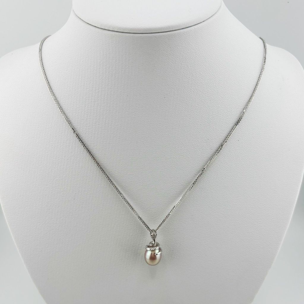 Dây chuyền Ngọc Trai Bạc Ý s925 Mạ Vàng Ý Đính Ngọc Trai Tím Khoá Thần Rắn Ôm Châu May Mắn, Thịnh Vượng BMVMG001