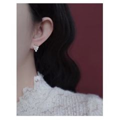 Bông Tai Mạ Bạc 925 Đính Ngọc Trai Chùm Nho Pháp MADAME HIEN PEARLS dễ thương BTN028