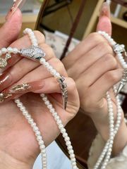 Vòng Cổ Ngọc Trai 50cm Dáng Rắn Thần Sang Trọng Phong Cách Hoàng Gia MADAME HIEN PEARLS Cho Nữ CT065