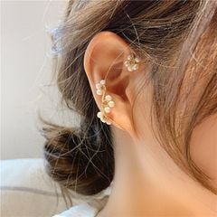 Bông Tai Ngọc Trai Tự Nhiên Vườn Hoa Kiểu Đeo Choàng Vành Tai Lạ Mắt 1 Chiếc MADAME HIEN PEARLS Nữ Tính BTT122