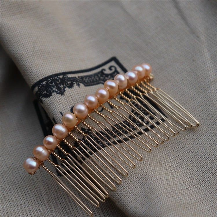 Cài Tóc Ngọc Trai Tự Nhiên 20 Răng MADAME HIEN PEARLS Quà tặng Mẹ Yêu PKT004