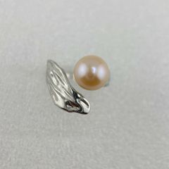 Nhẫn Ngọc Trai Tự Nhiên Khung Sóng Kim Loại Cá Tính Thời Trang Nam Nữ MADAME HIEN PEARLS NN078