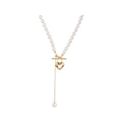 Vòng Cổ Choker Ngọc Trai Hạt Gạo Mặt OT Trái Tim Tua Rua Phong Cách Pháp Lãng Mạn Love Shell Retro MADAME HIEN PEARLS Cho Nữ CG073
