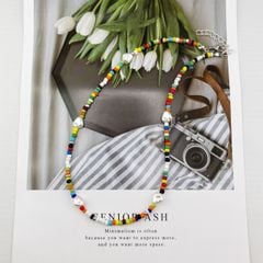 Vòng Cổ Ngọc Trai Baroque Tự Nhiên Phối Cườm Sắc Màu Bohemian Boho MADAME HIEN PEARLS Cho Con Gái Yêu CB018