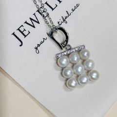 Mặt Dây Chuyền Khuôn Vuông 9 Hạt Ngọc Trai Tự Nhiên May Mắn Nine Palace MADAME HIEN PEARLS Cho nữ MN065