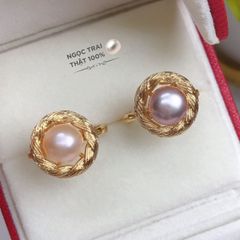 Nhẫn Ngọc Trai MADAME HIEN PEARLS Mặt Nút Trai Tự Nhiên thời thượng NN027