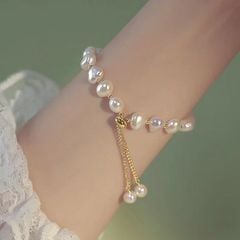 Vòng Tay Ngọc Trai Baroque Tự Nhiên MADAME HIEN PEARLS Thời Trang (Loại 2) VTB009