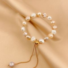 Vòng Tay Ngọc Trai Baroque Tự Nhiên MADAME HIEN PEARLS Thời Trang (Loại 2) VTB009