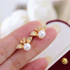 Bông Tai Ngọc Trai Tự Nhiên Kiểu Dáng Cánh Thiên Thần MADAME HIEN PEARLS Đáng Yêu Cho Nữ BTN231
