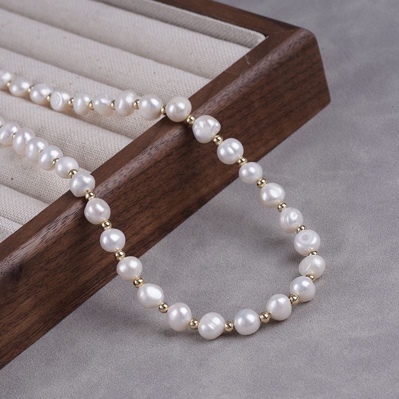Vòng Cổ Dây Chuyền Phối Ngọc Bích Khoá Tua Rua Dài Đính Đồng Tiền Cẩm Thạch Hotan Jade Sang Trọng MADAME HIEN PEARLS Cho Nữ CT069