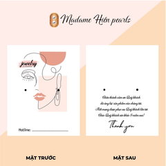 Bộ tag bìa treo khuyên, thẻ treo bông tai, Earring hang tags 7x5.4cm PKG016
