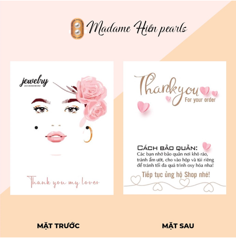 Bộ tag bìa treo khuyên, thẻ treo bông tai, Earring hang tags 7x5.4cm PKG016