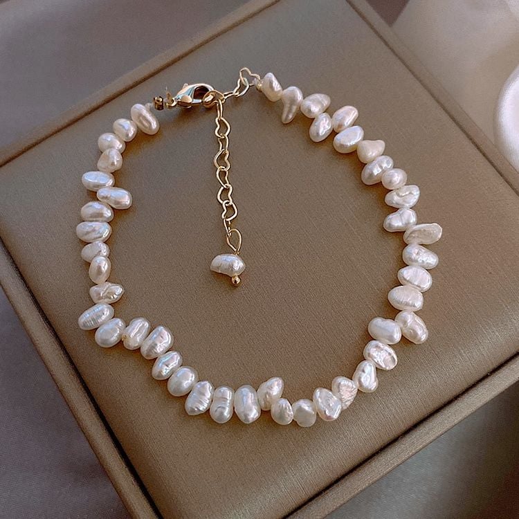 Bộ Vòng Cổ và Vòng Tay Ngọc Trai Baroque Phong Cách Keshi Sang Trọng MADAME HIEN PEARLS Unisex Nam Nữ SCB006