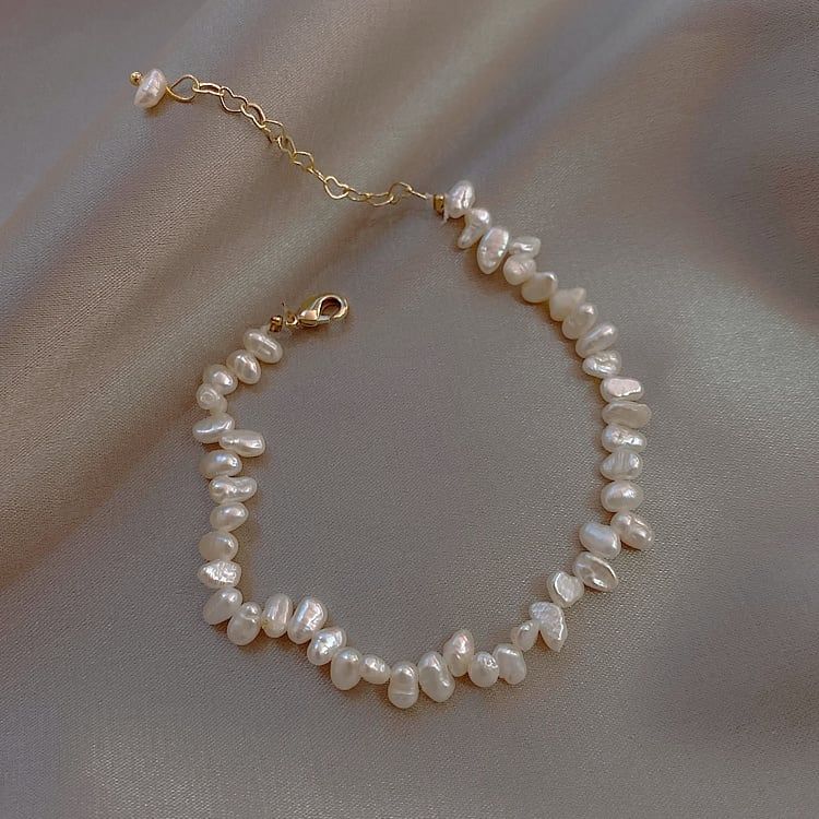 Bộ Vòng Cổ và Vòng Tay Ngọc Trai Baroque Phong Cách Keshi Sang Trọng MADAME HIEN PEARLS Unisex Nam Nữ SCB006