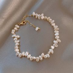 Bộ Vòng Cổ và Vòng Tay Ngọc Trai Baroque Phong Cách Keshi Sang Trọng MADAME HIEN PEARLS Unisex Nam Nữ SCB006