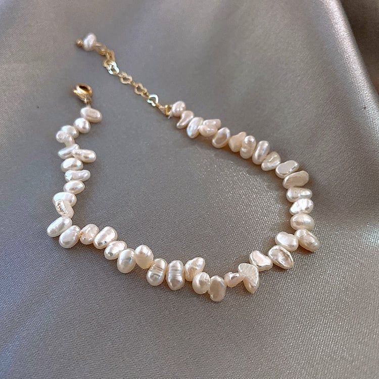 Bộ Vòng Cổ và Vòng Tay Ngọc Trai Baroque Phong Cách Keshi Sang Trọng MADAME HIEN PEARLS Unisex Nam Nữ SCB006