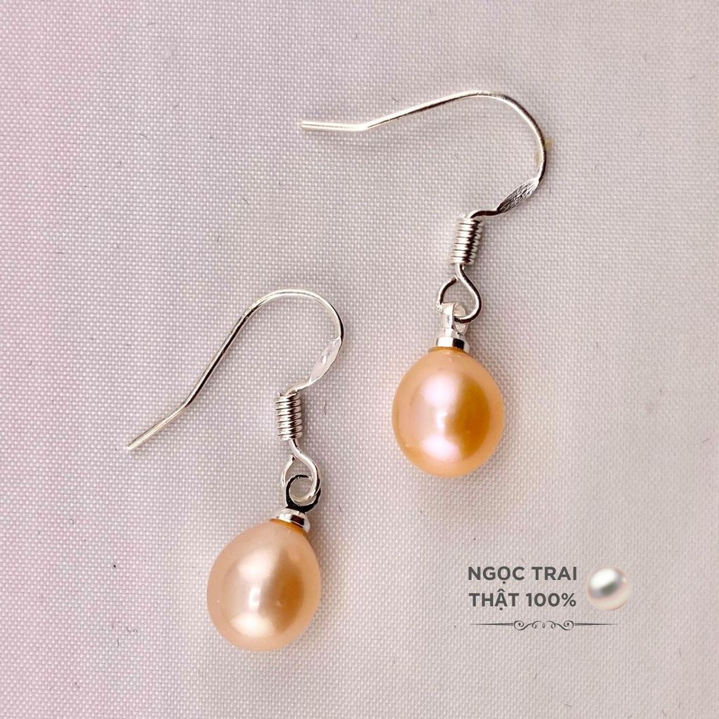 Bông Tai Bạc Móc Câu MADAME HIEN PEARLS Hạt Ngọc Trai Giọt Nước dễ thương