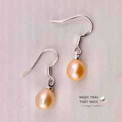 Bông Tai Bạc Móc Câu MADAME HIEN PEARLS Hạt Ngọc Trai Giọt Nước dễ thương BTG001
