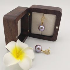 Bông Tai Bạc s925 Mạ Vàng Thật 18K Đính Ngọc Trai 11-12mm Hạt Tròn Đẹp Grade AAA MADAME HIEN PEARLS BMVBTT001T