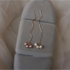 Bông Tai Ngọc Trai Nước Ngọt Tự Nhiên Hạt Nhỏ, Bông Tai Dài Thanh Lịch MADAME HIEN PEARLS BTT030