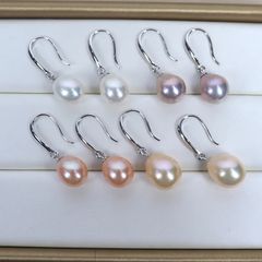 Bông Tai Bạc 925 mạ MADAME HIEN PEARLS Đính Hạt Trai Hình Giọt Nước Thời Trang Cho Nữ BTG002