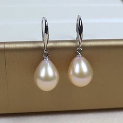 Bông Tai Bạc 925 mạ MADAME HIEN PEARLS Đính Hạt Trai Hình Giọt Nước Thời Trang Cho Nữ BTG002