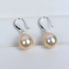 Bông Tai Bạc 925 mạ MADAME HIEN PEARLS Đính Hạt Trai Hình Giọt Nước Thời Trang Cho Nữ BTG002